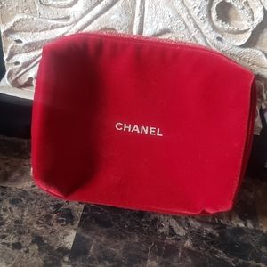 NWOT CHANEL Red Velvet makeup bag